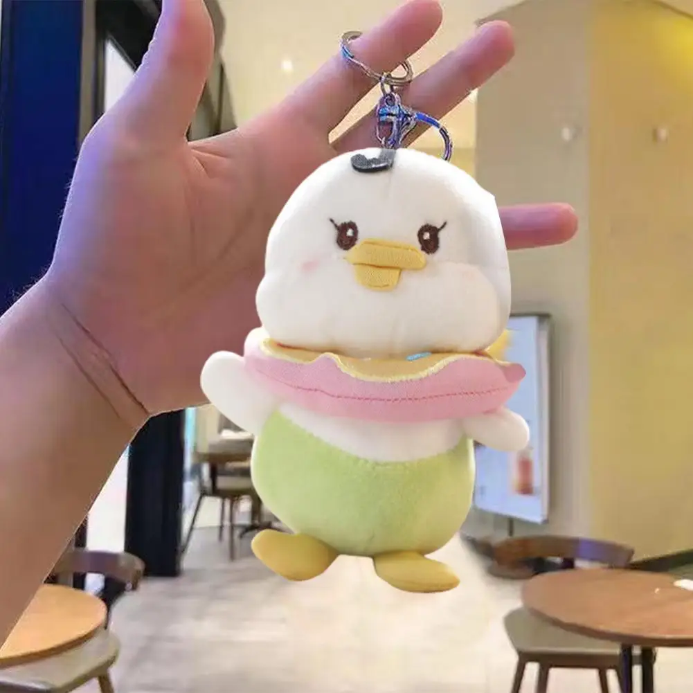 Plush Keychain Fully Filled Adorable Mini Duck Doll Keychain Purse Accessories Activity Gifts Doll Key Ring Christmas Gift new clutch bag wrist strap 1 2cm wide pu leather purse bag strap handles women purse handle replacement belts bag accessories