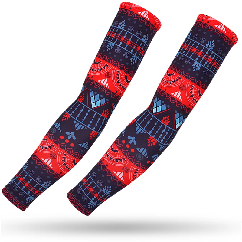 Basketball Sleeve Tattoo Sun Protection Running Arm Cover Ladies Arm Warmer Bicycle Cycling Cuff 2Pcs Women's Cycling Braces Gym 6