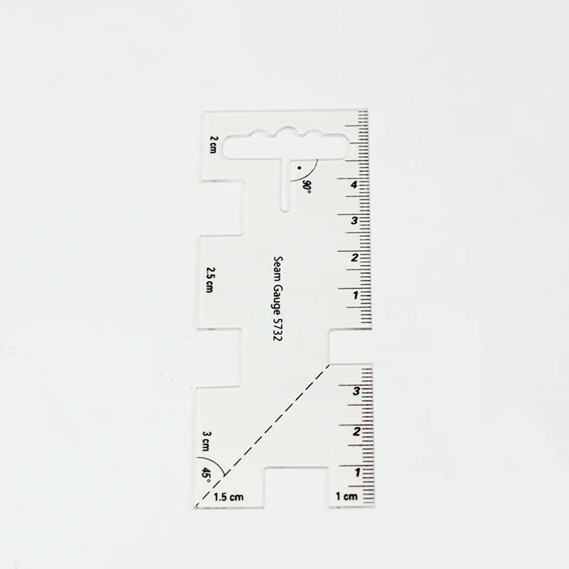 아크릴 퀼팅 눈금자 5732 패치워크 의류 눈금자, 미니 재봉 퀼팅 도구, 재봉 액세서리, 하드웨어 피팅, 1 개