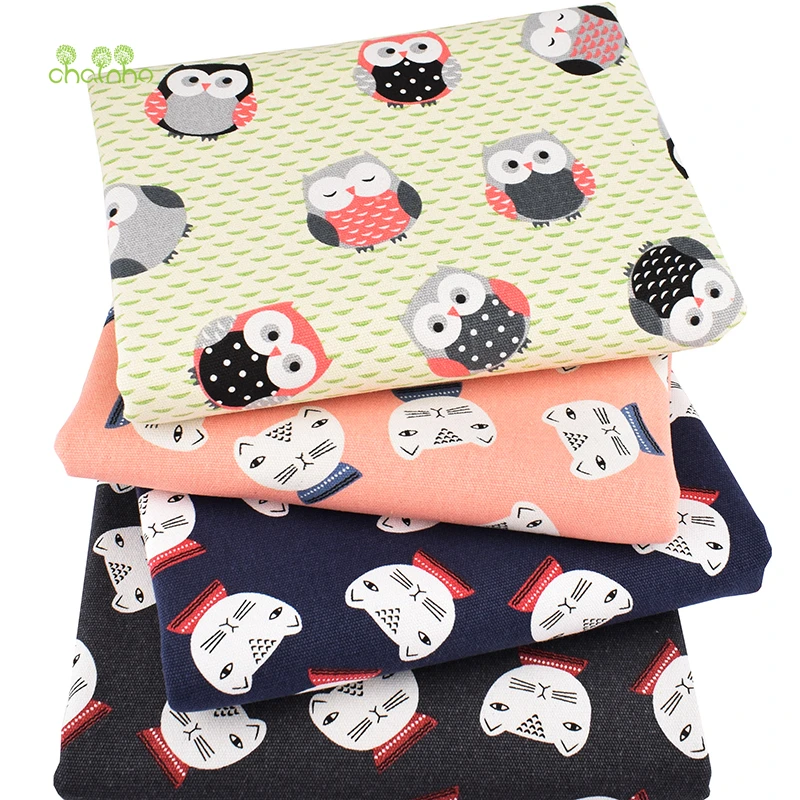 Chainho,Polyster Canvas Fabric,DIY Sewing Quilting Material,Cloth For Table,Sofa Cover,Cushion,Curtain,Bag,3 Sizes,15CF24