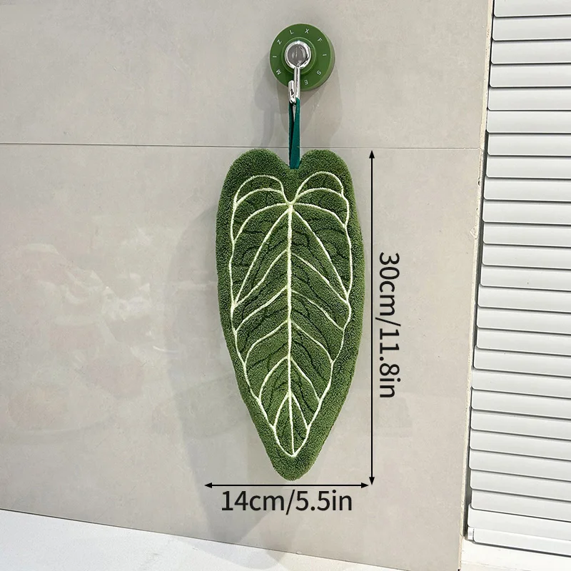 Tropical Palm and Banana Leaf Hand Towel - Soft Kitchen and Bathroom Accessory