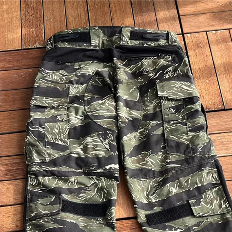 Combat Pants Jungle Tiger Spot Desert Night Camo G3 Tactical Trousers Frog Suit JWD Silver Tiger Spot Tear Resistance Single Pants