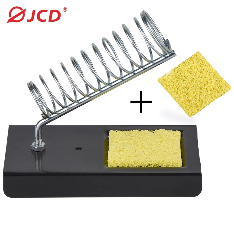 JCD Soldering Iron Stand Portable Holder Soldering Tin Stand with Welding Cleaning Sponge Electric Soldering Iron Accessories