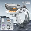 Fully Automatic High Pressure Electric Shark Water Gun Toy Continuous Spray Large Capacity Water Blaster Birthday Gift for Kids 4