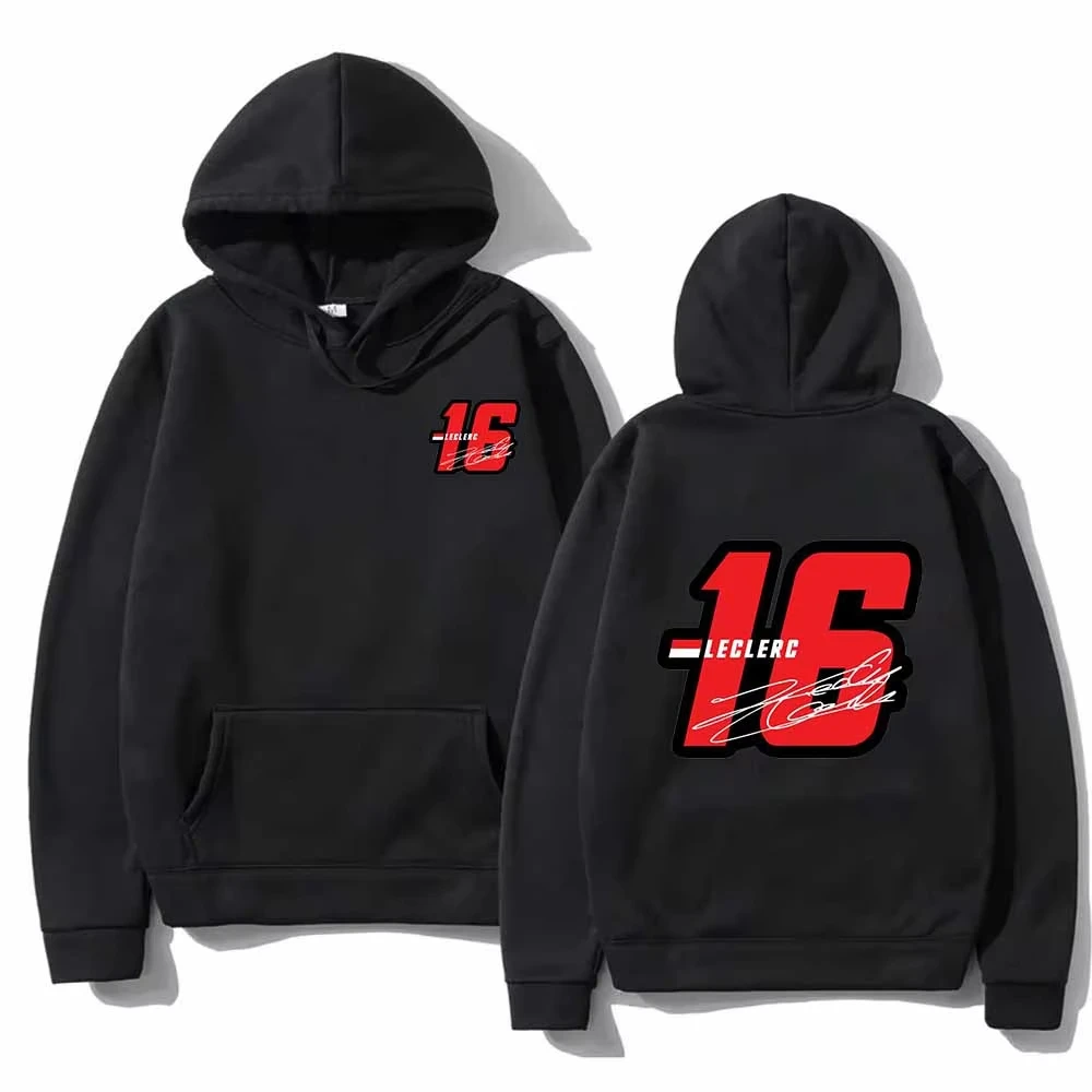 2025 New Number 16 Charles Leclerc Racer Graphic Hoodies Men Women vintage Casual Sweatshirt Unisex Fleece Long sleeve pullover