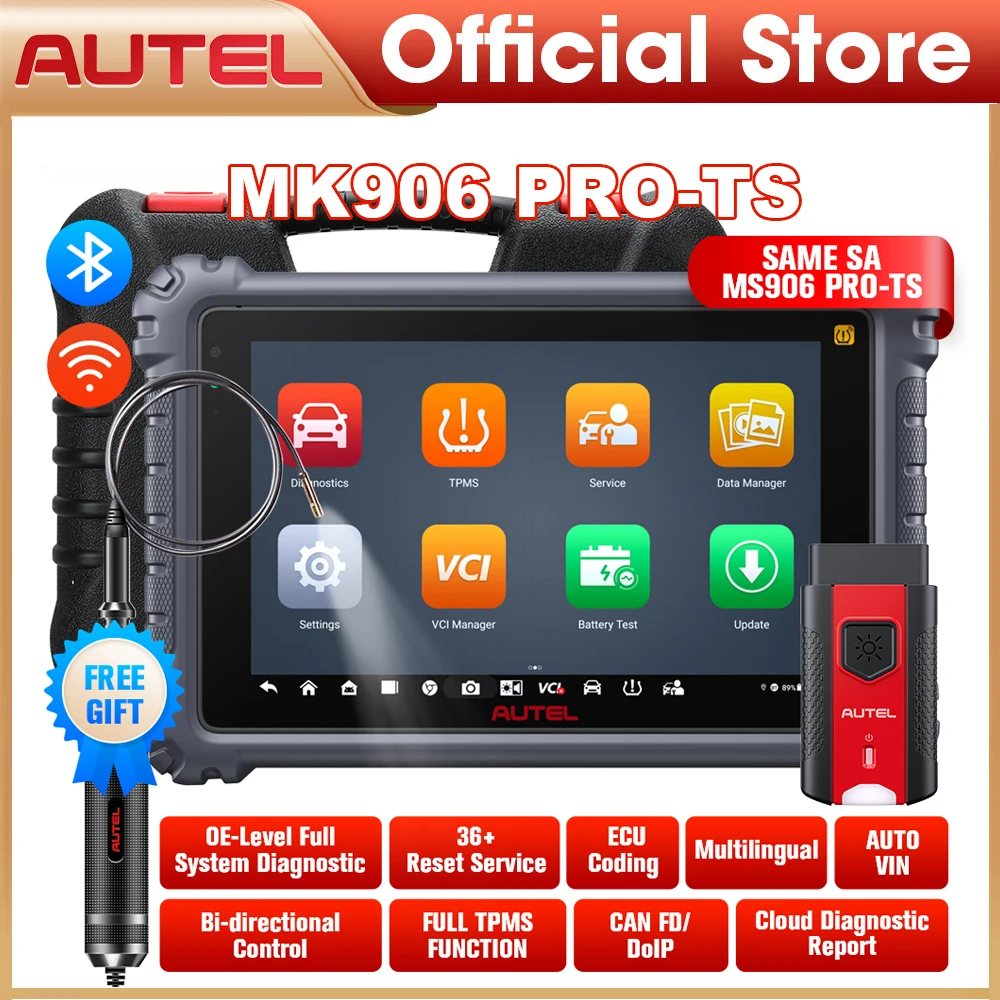 Strumenti Diagnostici Tpms Autel Maxicom Mk906 Pro-Ts Obd2 Scanner Canfd Doip Ecu Coding Obdii Professional Scan