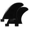 2 PCS GL Surfboard Fins Black/White Nylon Plastic Twin Tab Base Side Fin Surfing Fins 2