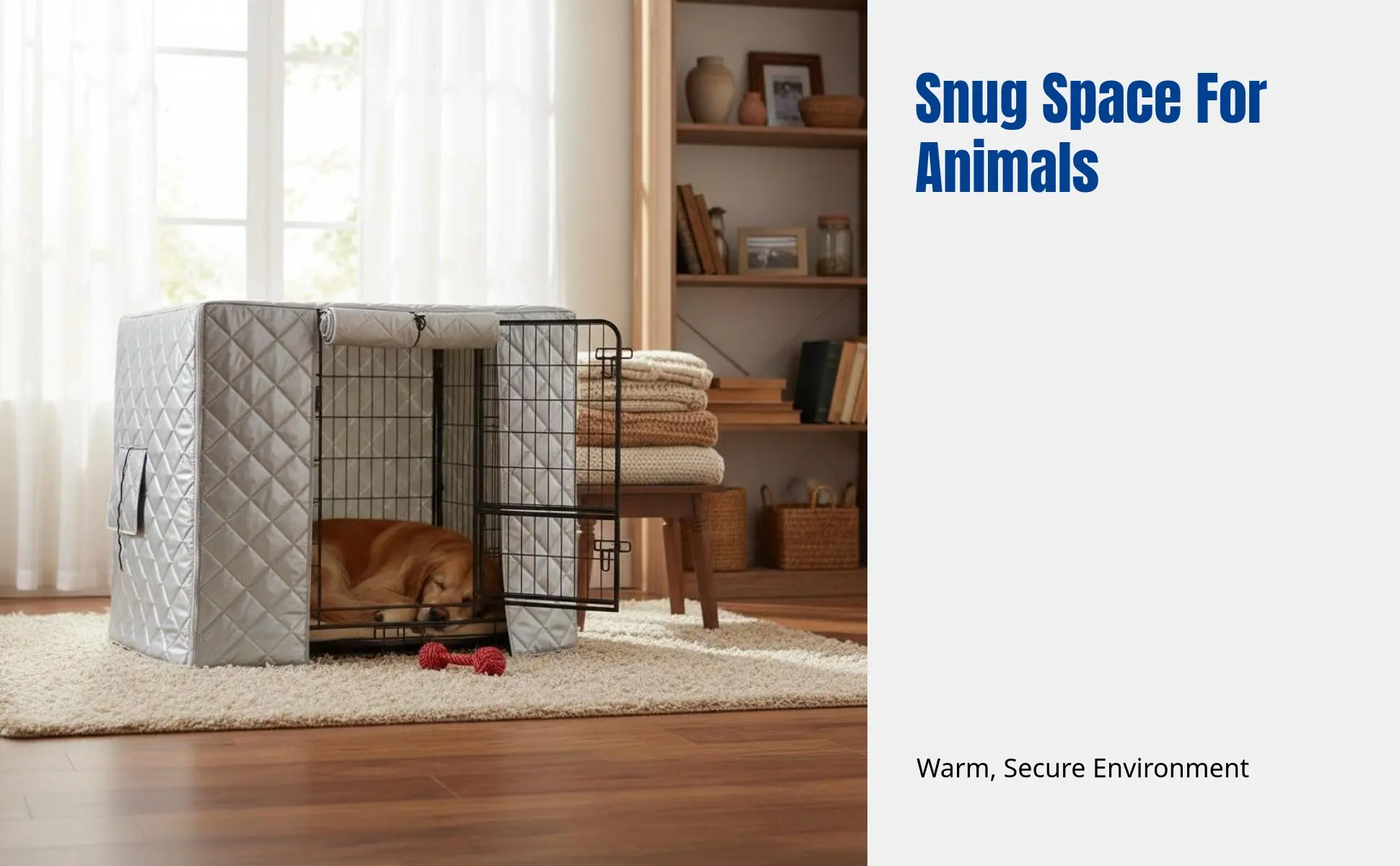 Dog Crate Cover, Thickened Windproof Rainproof Pet Kennel Insulation, Double Layer Outdoor Enclosure Cover, All-Season Dog Crate Cover, Thickened Windproof Rainproof Pet Kennel Insulation, Double Layer Outdoor Enclosure Cover, All-Season