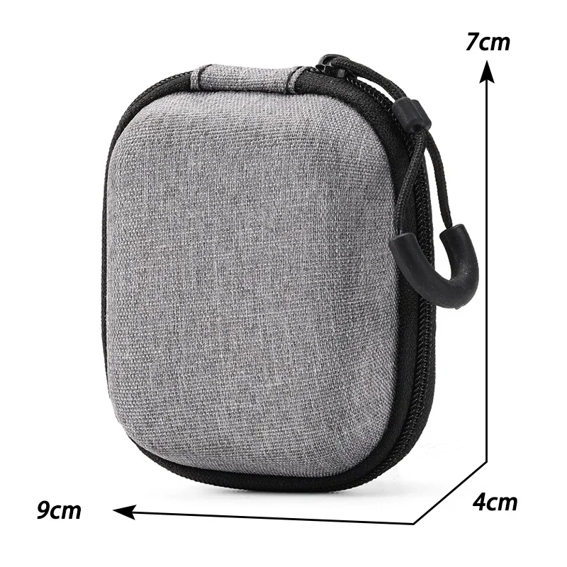Compact Grey Digital Accessory Organizer - Shockproof Protective Storage Case