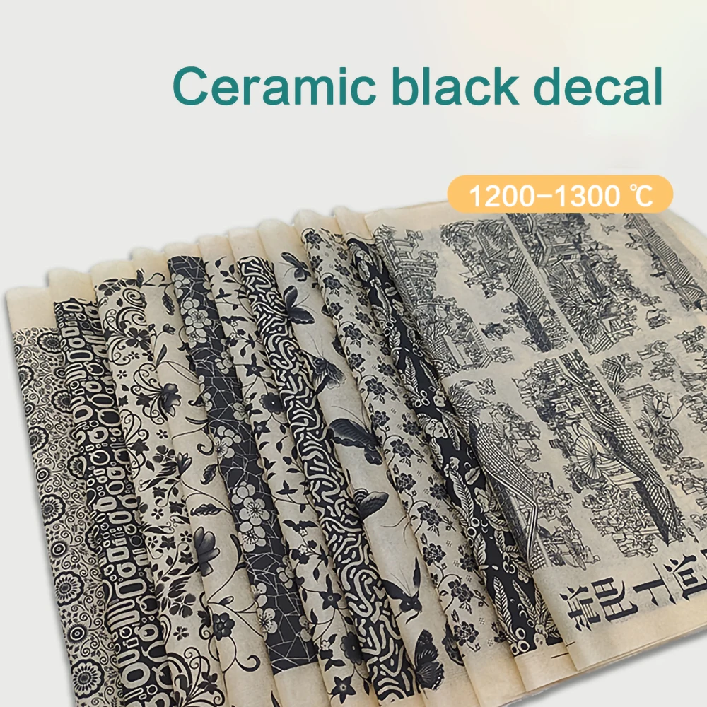 1PCS Pottery Art Transfer Paper Glaze Underglaze Black Flower Paper  Jingdezhen Ceramic Decal Paper DIY Polymer Clay printing - AliExpress