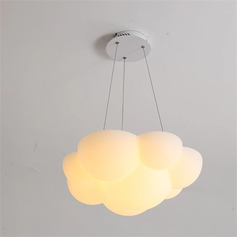 

Bubble Cloud Pendant Light LED PE Plastic Lampshade Children's Room Modern Concise Bedroom Warm Household Illumination Fixtures