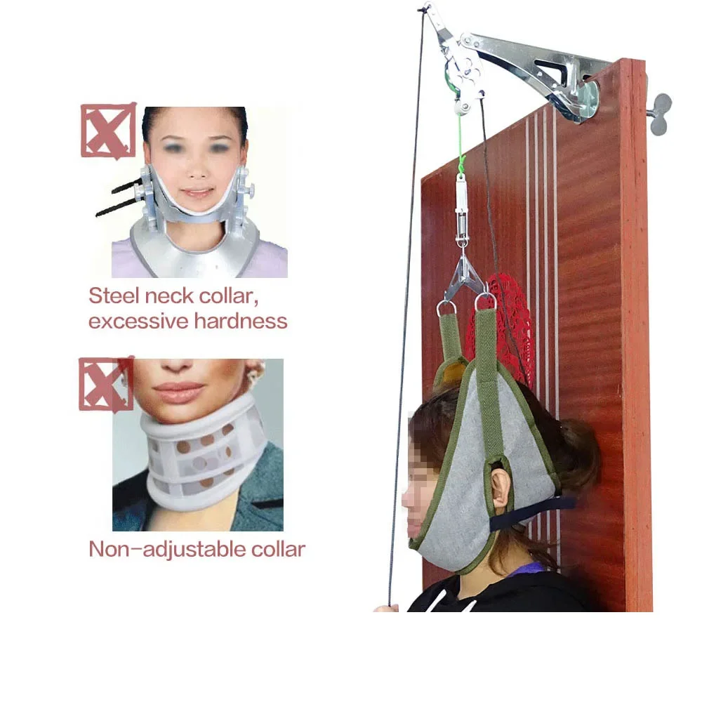 Neck Massager Door Hanging Cervical Neck Traction Device Adjustable Head Cervical Spine Massage Relaxing Stretcher Tools