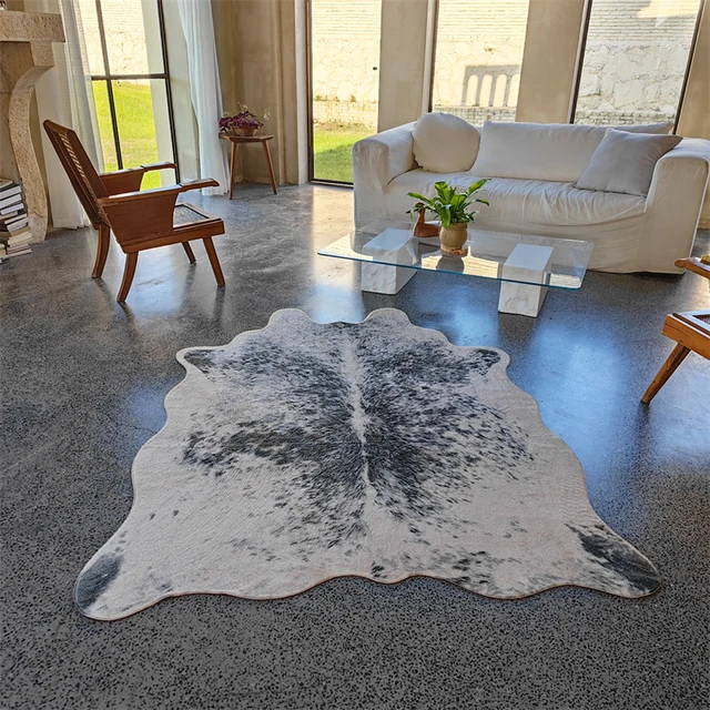 American Style Cowhide Carpet Cow Print Rug for Bedroom Living Room Cute  Animal Printed Carpet Faux Cowhide Rugs for Home Decor - AliExpress