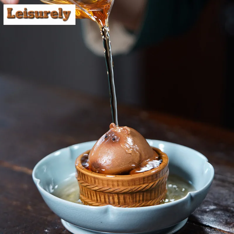 Yixing Zisha Kapi Bala Tea Pet Creative Flowerpot Landscaping Tea Figurine Play Toys Tea Statue Ornaments Supplies Decoration