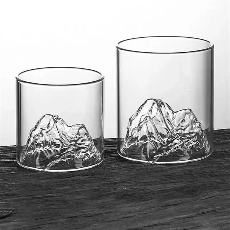 Japanese Mountain Whiskey Glass 1/2/4pcs 200/300ML Transparent Beer Water Cup For Bar Party Multipurpose Coffee Cup Glassware
