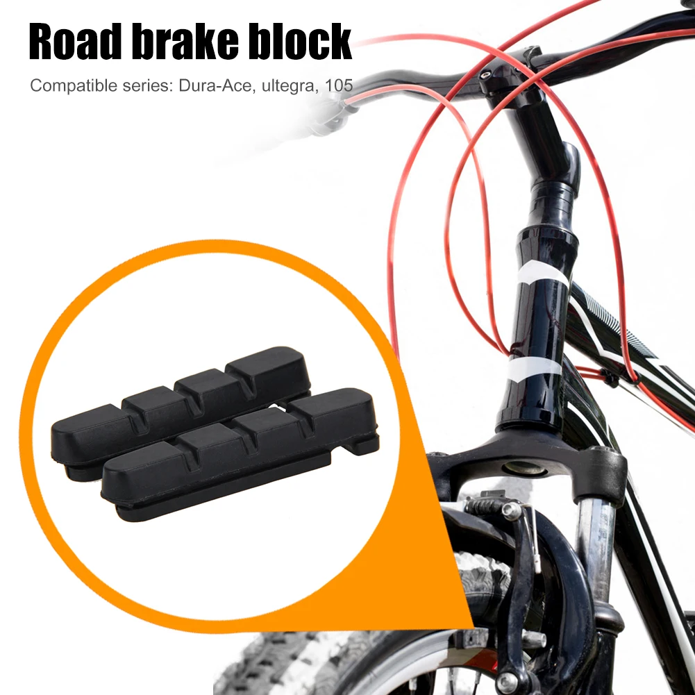 로드 바이크 브레이크 패드, Shimano BR용 교체용 고무 블록, 슈 거치대 사이클 브레이크 후프 부품, 4 개