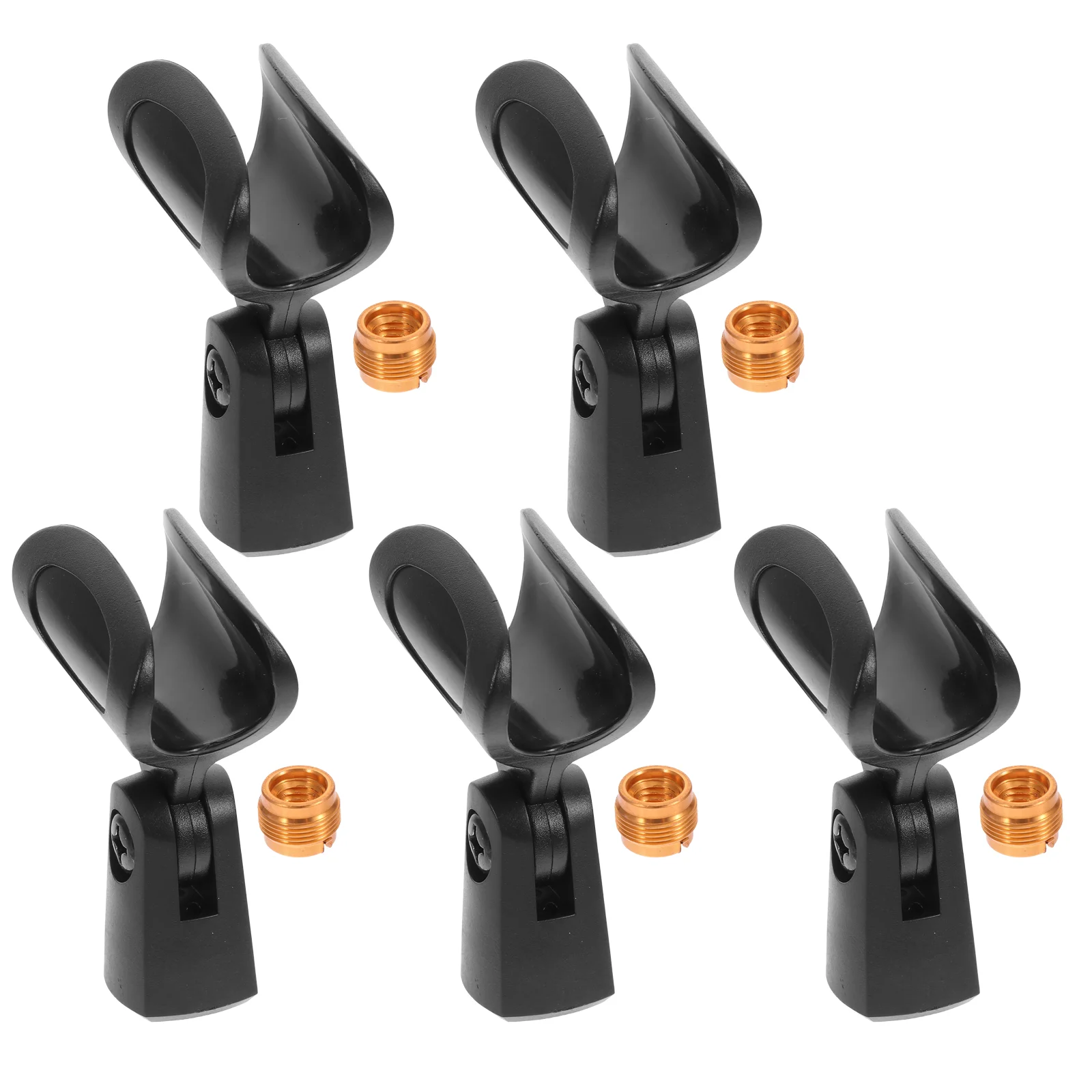 

5 Sets Microphone Clip Wireless Microphones Lifter Useful Holders Plastic Stand Accessories Clips Copper Practical