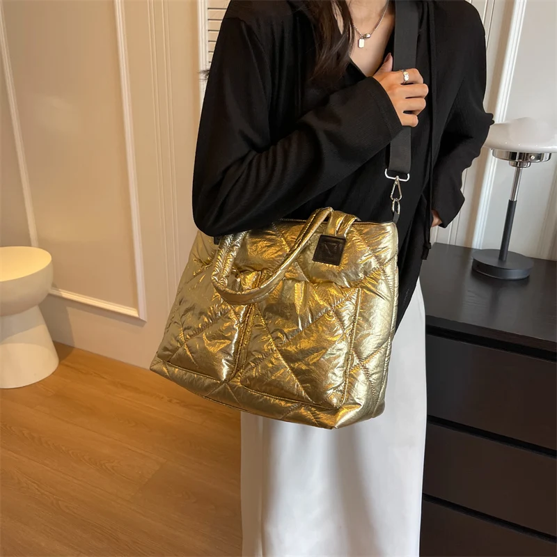 Luxury Purple Design Padded Bag For Women 2023 New Winter