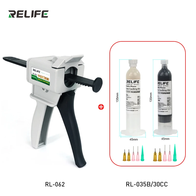 RELIFE RL-062/RL-035B  Mobile Phone Screen Caulking Glue/Handle Mobile Phone Curved Screen Border Adhesive back cover Glue 30ML relife 50ml cp 0001 transparent adhesive clear liquid glue cp 0002 glue mobile phone frame repair lcd screen glass glue