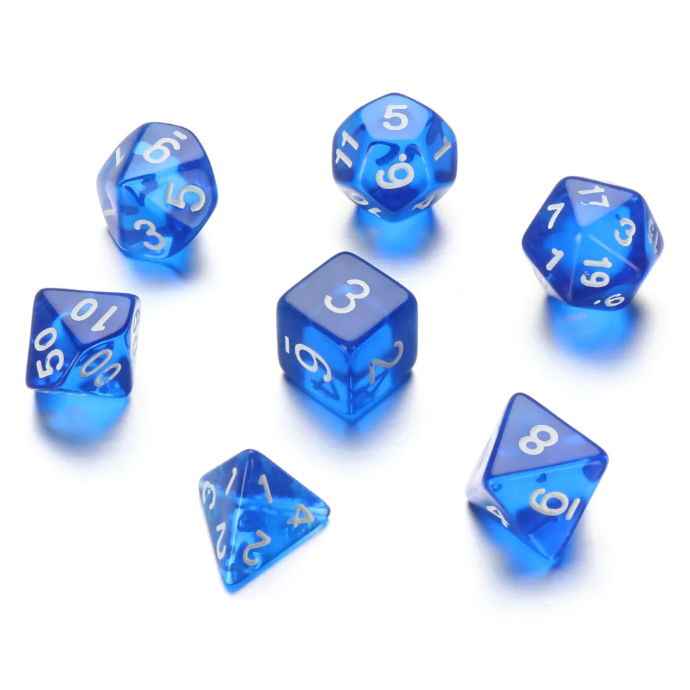 7Pcs/Set Gifts Multifaceted Party Supplies Game Accessory Board Game Leisure Entertainment Toys Dice Set