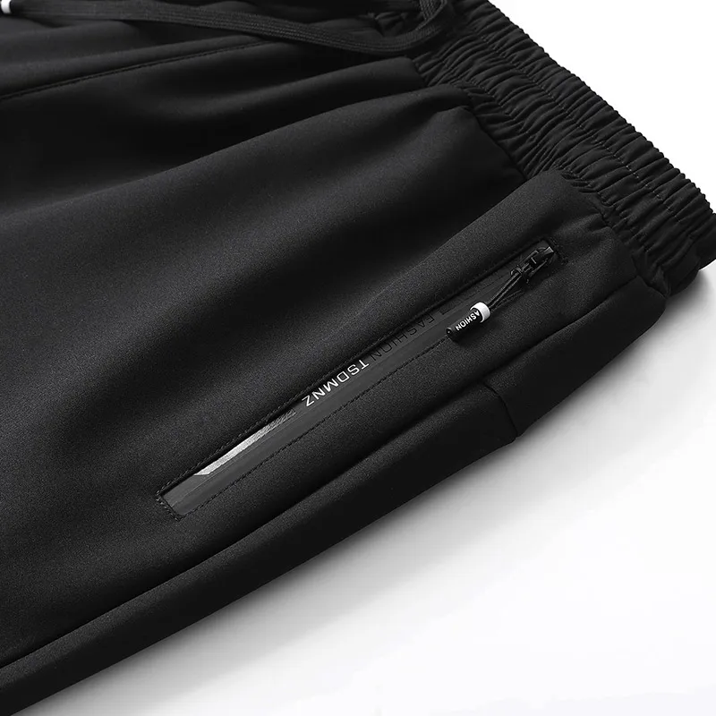 Winter Men Pants Plus Size 8xl 7xl 6xl Waterproof Windproof Softshell Casual Elasticity Waist Drawstring Straight Long Trousers 3