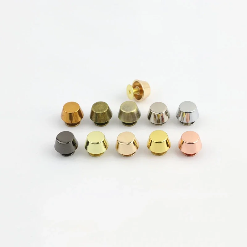 10sets Bucket Shape Bag Feet Base Studs Bottom Wear Protection Rivets Wallet Bag Decor Buttons Leathercraft Parts Accessories metal rivets copper rivets leather rivets metal studs