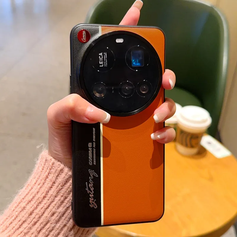 Luxury Leather Texture Fluorescence Color Block Shockproof Bumper Case - Hard Back Cover