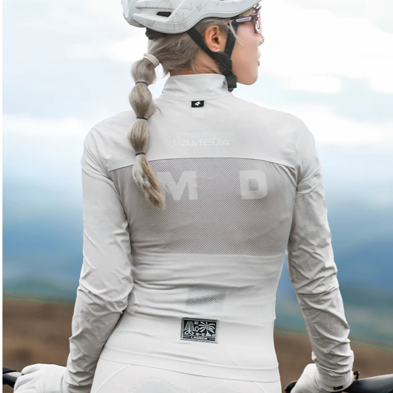 Lameda Women's Windproof Cycling Jacket Ultra-light Long Sleeve Bicycle Jersey Retro Style Mtb Road Bike Sportswear