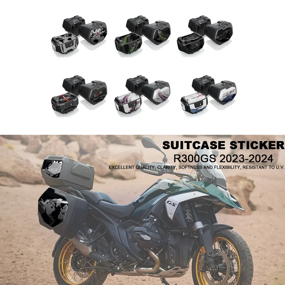 for BMW R1300GS Motorcycle Suitcase Stickers Protective Decal for R1300GS Option 719 Triple Black Trophy R 1300 GS 2023-2024 wx237 luggage wheels for trolley case boarding suitcase replacement wheels black high quality quiet balanced durable casters