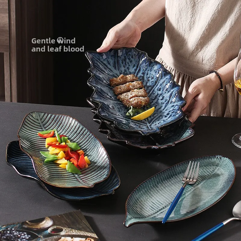 creative kiln turned commercial large chicken steak snack plates home sushi plates hotel et ceramic home fish
