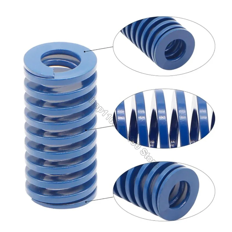 Molle Per Stampi A Carico Leggero Molla Di Compressione Blu Diametro Esterno 8 10 12 14 16 18 20 22 25 27 30 35 40 50mm Lunghezza 20 - 200mm - Foto 11