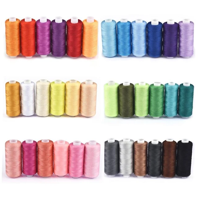 39pcs Sewing Threads Mixed Colors 100% Polyester Diy Sewing Machine  Accessories Clothes Threads Needlework Hand 200 Yard Spool - Sewing Threads  - AliExpress