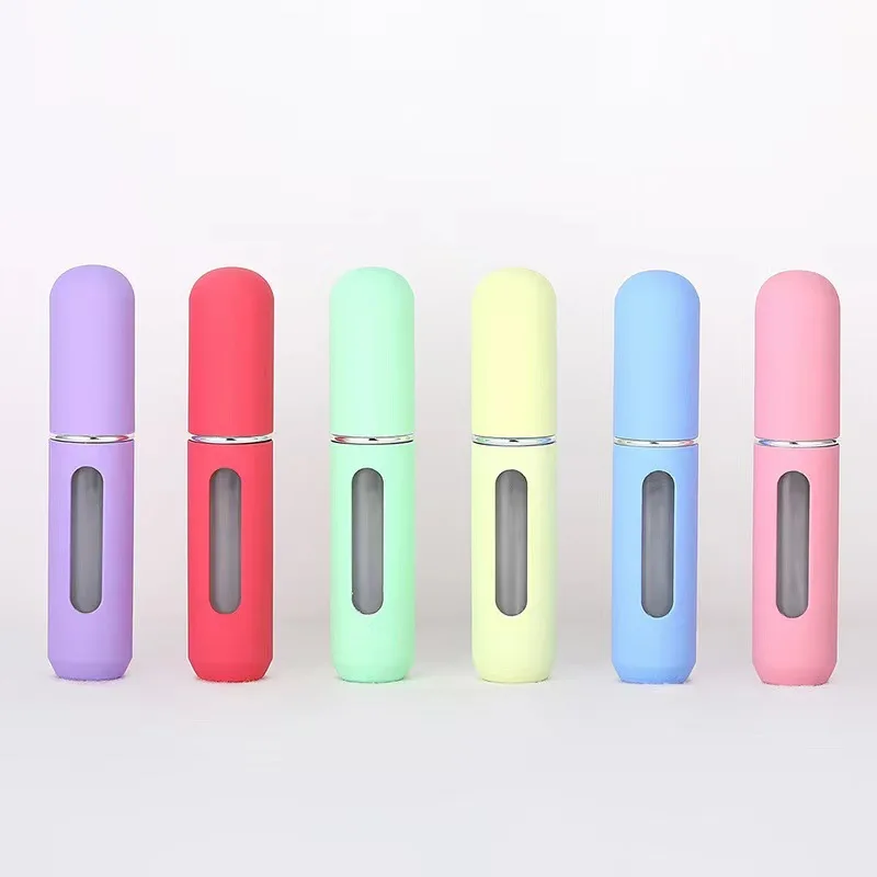 Candy Color Mini Travel Portable Bottom Filling bottiglia di profumo Liquid Sub-imbottigliamento Fine Mist Spray barattolo riutilizzabile cosmetico vuoto