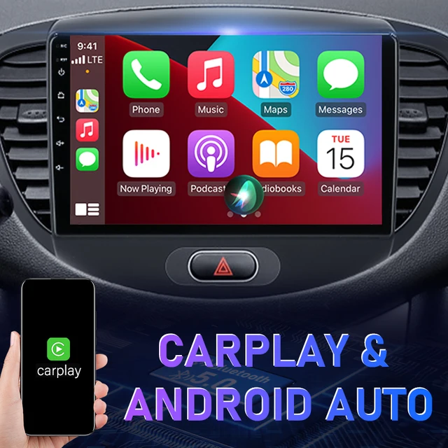 JMCQ-rádio do carro para Hyundai I10 2007-2013, Android 12, leitor de vídeo multimídia, 4G Carplay, Auto DVD, áudio, tela QLED, estéreo, 2 din 2