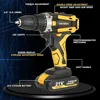 YIKODA 12/16.8/21V Cordless Drill Rechargeable Electric Screwdriver Lithium Battery Household Multi-function 2 Speed Power Tools 4