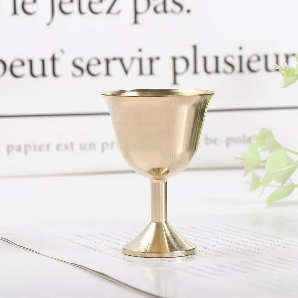 Party Supplies Brass Champagne Bar Tools Whiskey Chalice Drinkware Liquor Cups Wine Cups Stemware Goblet - 2
