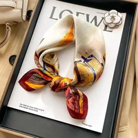 Scarf 100% Silk Bandana Women Square Scarves Wrap Kerchief Mulberry Spring Fashion Luxury High Quality Headband Hijab Shawls 3