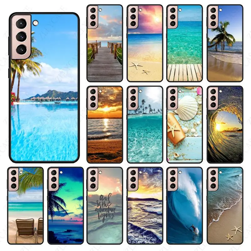 The Sea Waves Beach Spray Ocean Island Per Samsung Galaxy S21Plus S23 S20Fe S20Ultra S21Fe S22Plus S10Plus S23Ultra S10E Custodie