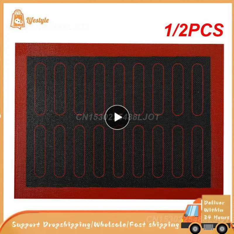 1/2 Pz Tappetino Da Forno In Silicone Perforato Antiaderente Fodera Per Fogli Da Forno Cucina Da Forno Utensili Accessori Pasticceria Macaron Pad Per