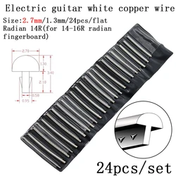 Premium Fingerboard Fret Wire Set - Nickel Silver & Stainless Steel - 24 - Piece Guitar Repair Kit (EG Cupronickel2.7 P)
