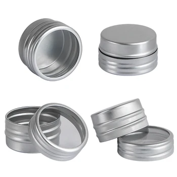 10ml Candles Making Round Aluminum Tin Jars With Window Box 10Pcs/Lot Tea Candle Mini Sample Jar Lip Balm Tin Cosmetic Container Jewelry Storage 5