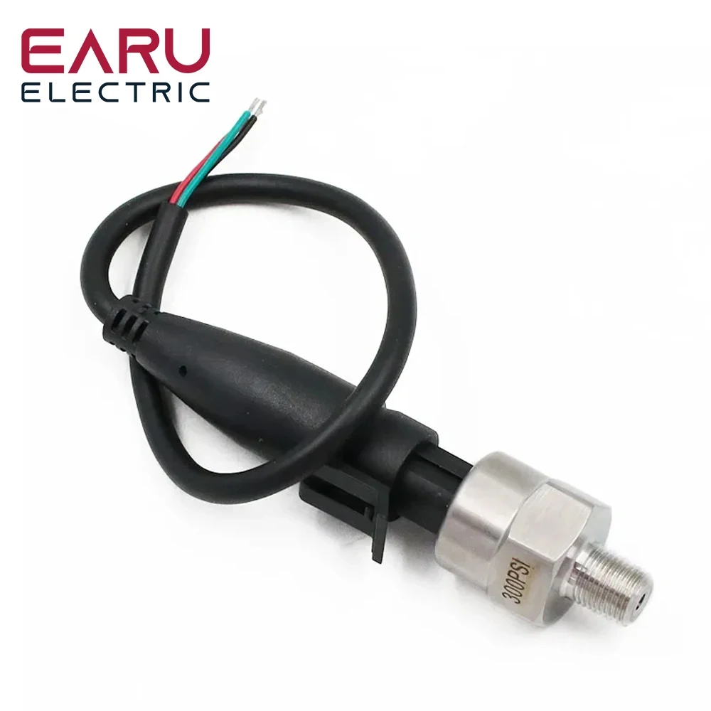 DC 5V 1/8NPT Pressure Transducer Transmitter Sensor Stainless Steel Oil Air Wate