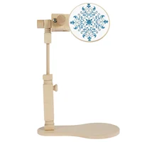 Support de broderie en bois, cerceau de broderie, mains libres, support de point de croix 360 ° Support de cerceau de broderie rotatif, support de point de croix 1