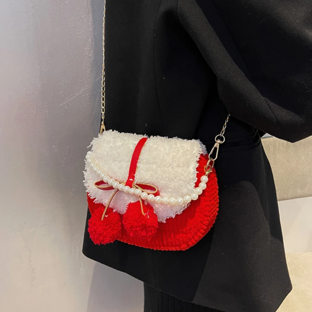 Yarn Crossbody Bag Kit Mesh Yarn Bag Kit Hand-Sewn Bag Kit Easy-To-Use For Beginner Crafting Gift For Girlfriend