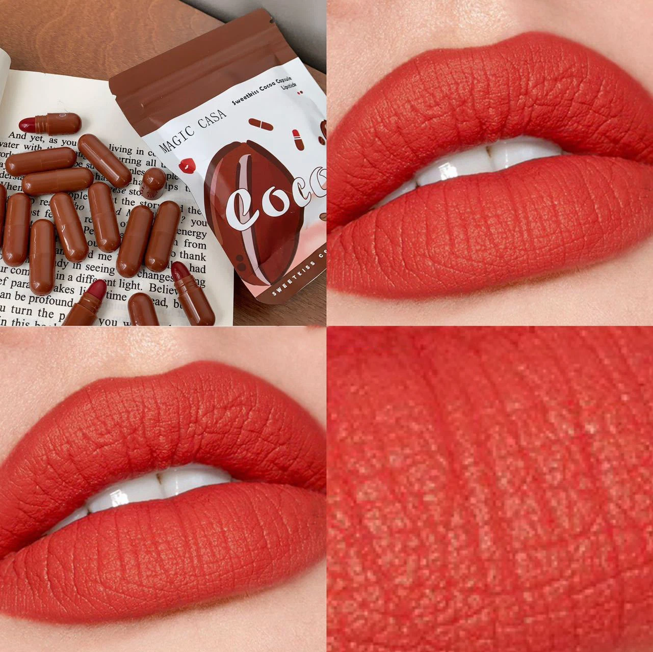 Coco Capsule Lipstick Set Matte Waterproof Lip Glaze 10 Colours_voghion.com