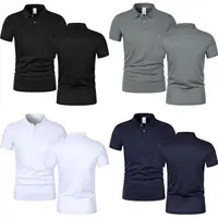 Polo de couleur unie ultra-léger pour hommes, chemise respirante à séchage rapide, anti-transpiration, adaptée au fitness, à la salle de sport et à la course 1