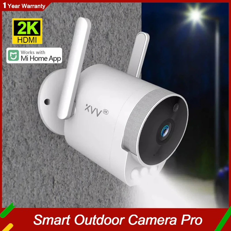 Xiaovv Smart Outdoor Camera B10 2K 1296P HD WiFi Video Surveillance Waterproof Night Vision Smart Home Safety Protection Camera