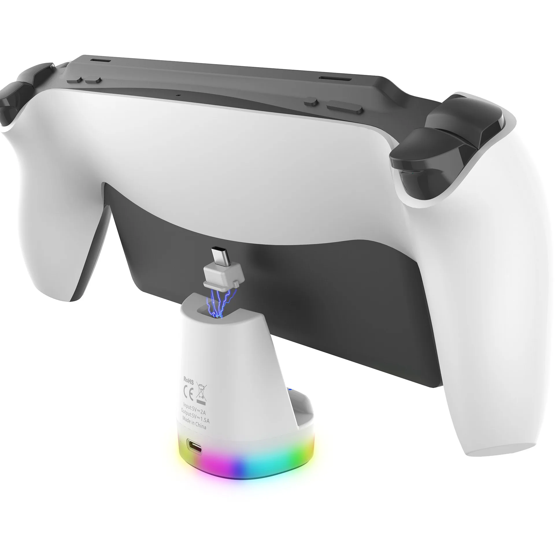 IPEGA PG-P5P25 Charger Station for Playstation Portal,PS Portal Charging Stand with Meteor Light Streaming handheld stand base