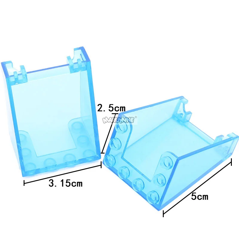 MARUMINE 5PCS 앞 유리 3x4x4 유리 창 MOC 블록 자동차 부품 조립 72475 4872 호환 크리 에이 티브 벽돌 부품 Pannel MOC