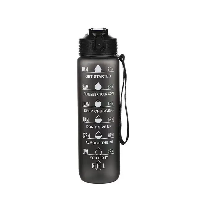 900/1000ml Water Bottle Motivational Sport Water Bottle Leakproof Bottles Drinking Outdoor Travel PC Bottle Gym Fitness Jugs 5